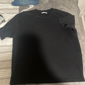 Black plain are a T-shirt thick material